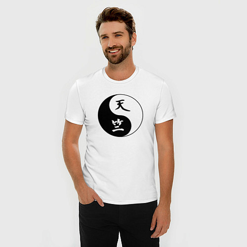 Мужская slim-футболка ТЕНДЗИКУ TENJIKU / Белый – фото 3