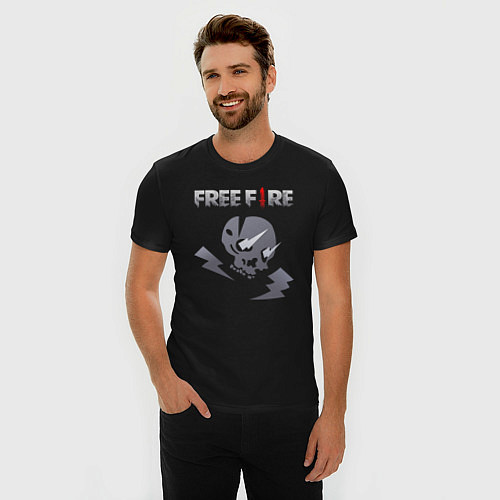 Мужская slim-футболка Free Fire Itan / Черный – фото 3