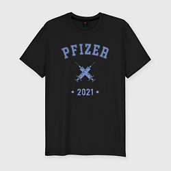 Футболка slim-fit Pfizer 2021, цвет: черный