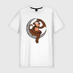 Футболка slim-fit Moon Monkey, цвет: белый