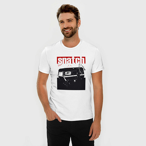Мужская slim-футболка Большой куш Гай Ричи / Белый – фото 3