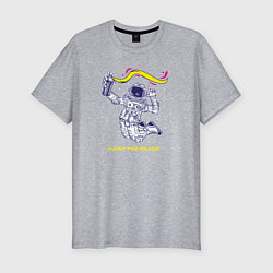 Футболка slim-fit Рисуй в космосе, цвет: меланж