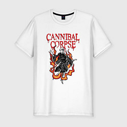Футболка slim-fit Cannibal Corpse Труп Каннибала Z, цвет: белый