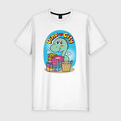 Футболка slim-fit Dino city, цвет: белый