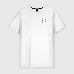 Футболка slim-fit Химия Органическая молекула, цвет: белый
