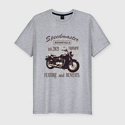 Футболка slim-fit Triumph speedmaster bonneville, цвет: меланж