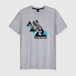 Футболка slim-fit Boris Brejcha triangles, цвет: меланж