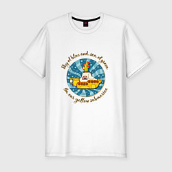 Футболка slim-fit Yellow Submarine The Beatles, цвет: белый