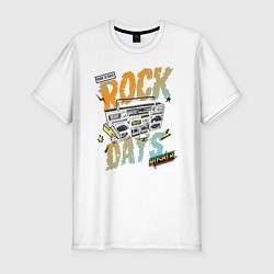 Футболка slim-fit Rock Days, цвет: белый