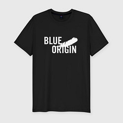 Футболка slim-fit Blue Origin logo перо, цвет: черный