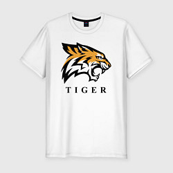 Футболка slim-fit Тигр - Tiger, цвет: белый