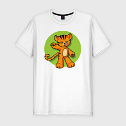 Футболка slim-fit Hello Tiger, цвет: белый