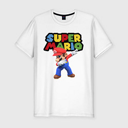Мужская slim-футболка Super Mario Dab