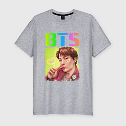 Футболка slim-fit BTS БТС Z, цвет: меланж
