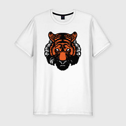 Футболка slim-fit Bad Tiger, цвет: белый