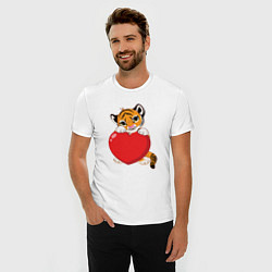 Футболка slim-fit Tiger Love, цвет: белый — фото 2