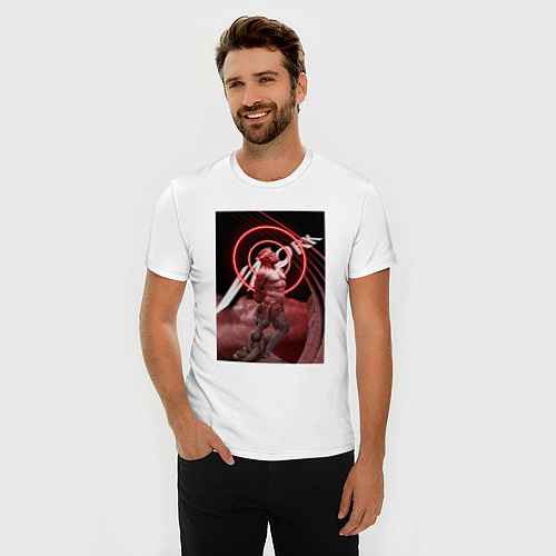 Мужская slim-футболка Work / Белый – фото 3
