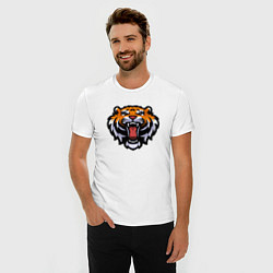 Футболка slim-fit Tiger Head, цвет: белый — фото 2