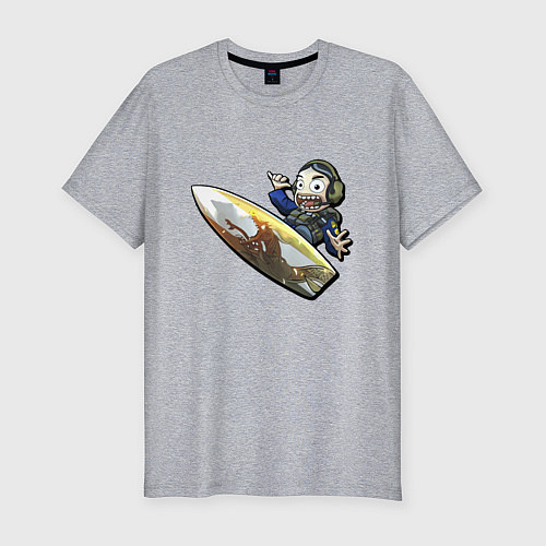 Мужская slim-футболка Dragon Lore Surf Ava / Меланж – фото 1
