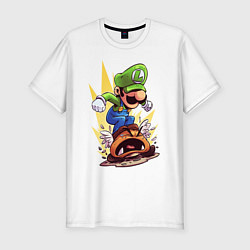 Футболка slim-fit Angry Luigi, цвет: белый