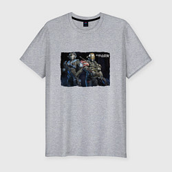 Футболка slim-fit YANG ZHANG GEARS OF WAR Z, цвет: меланж