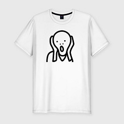 Футболка slim-fit Крик Стикер, цвет: белый