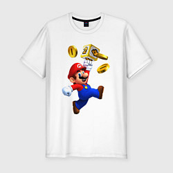 Футболка slim-fit Mario cash, цвет: белый