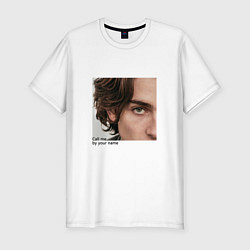 Футболка slim-fit Timothee Chalamet CMbYN цитата, цвет: белый