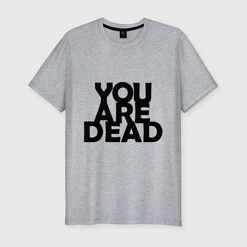 Мужская slim-футболка DayZ: You are Dead / Меланж – фото 1