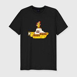 Футболка slim-fit The Beatles Yellow Submarine в дудл стиле, цвет: черный