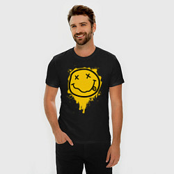 Футболка slim-fit NIRVANA SMILE НИРВАНА СМАЙЛ, цвет: черный — фото 2