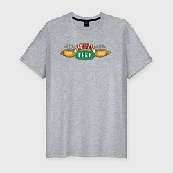 Футболка slim-fit Кафе central perk, цвет: меланж