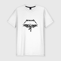 Футболка slim-fit Металика Metallica, цвет: белый