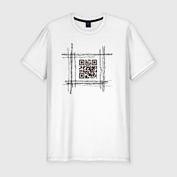 Футболка slim-fit QR за колючкой, цвет: белый