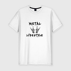 Футболка slim-fit Металлика Metallica рок, цвет: белый
