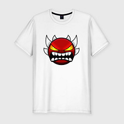 Футболка slim-fit Geometry Dash: Anger Smile, цвет: белый