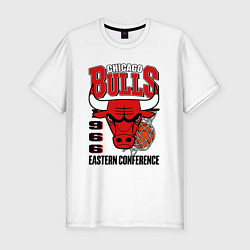 Футболка slim-fit Chicago Bulls NBA, цвет: белый