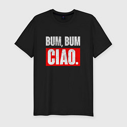 Футболка slim-fit BUM BUM CIAO БУМАЖНЫЙ ДОМ, цвет: черный