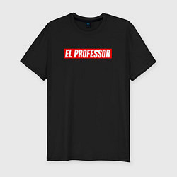 Футболка slim-fit EL PROFESSOR БУМАЖНЫЙ ДОМ, цвет: черный