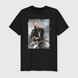 Футболка slim-fit James Alan Hetfield - Metallica vocalist, цвет: черный