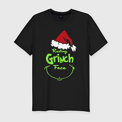 Мужская slim-футболка Resting Grinch Face