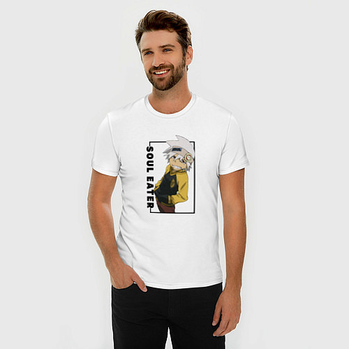 Мужская slim-футболка Пожиратель душ Soul Eater Соул Итер Эванс / Белый – фото 3