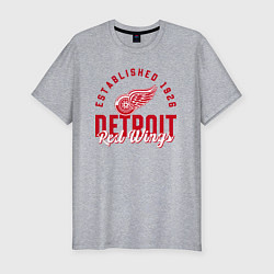 Мужская slim-футболка Detroit Red Wings Детройт Ред Вингз