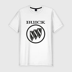Футболка slim-fit Buick Black and White Logo, цвет: белый