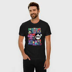 Футболка slim-fit BT21 POP-ART, цвет: черный — фото 2