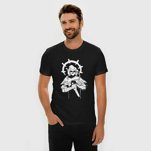 Мужская slim-футболка Темнейшее подземелье DD / Черный – фото 3