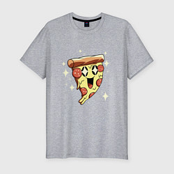 Футболка slim-fit CUTE PIZZA, цвет: меланж