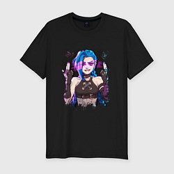 Футболка slim-fit JINX SHOOT ARCANE LOL, цвет: черный