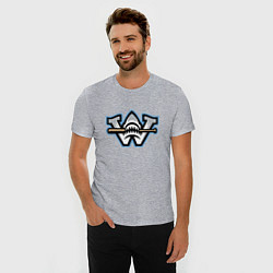 Футболка slim-fit Wilmington sharks - baseball team, цвет: меланж — фото 2