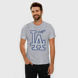 Футболка slim-fit Los Angeles Dodgers - baseball team, цвет: меланж — фото 2